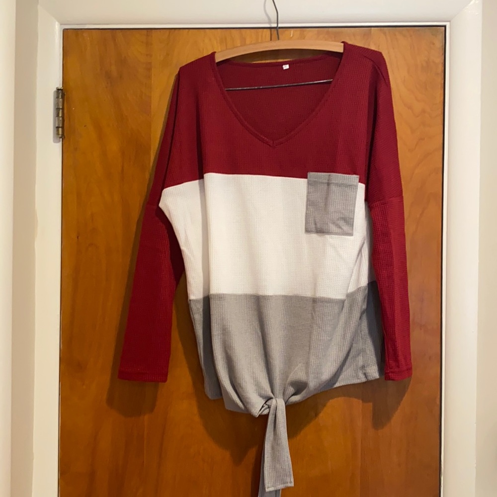 Waffle Long Sleeve with front tie